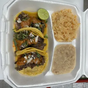 Barbacoa taco plate