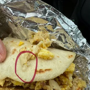 Piece of clear plastic in my taco.