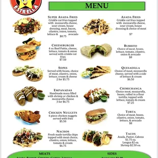 Tacos, burritos, tortas, Asada fries