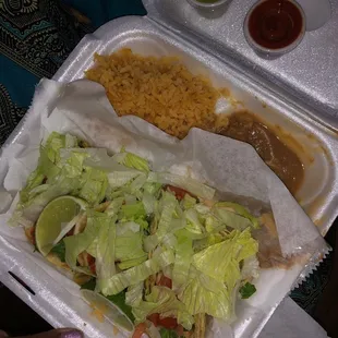 3 Pollo Taco Dinner