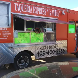 New taco truck at the Checkers gas station where the Greyhound bus stop used to be.
