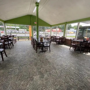 Newly expanded closed patio.