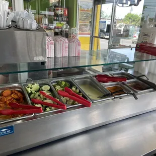 Hot Fixings!  -Salsas, Carrots, Cucumber, etc.