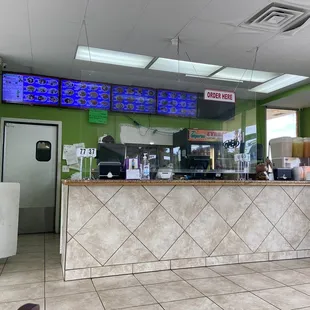 a view of the counter area