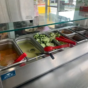 a variety of food items