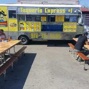 Front of truck &amp; tables