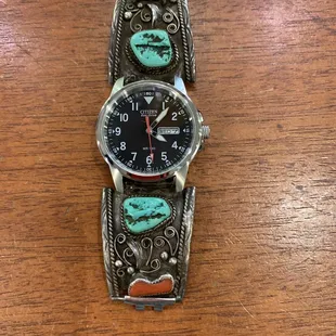 a watch on a table