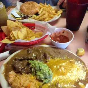 Texas plate and all American burger