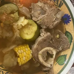 Caldo de Res  omg they have the best soup this a to go order look how much meat they put in it. . Delicious the food is always excellent