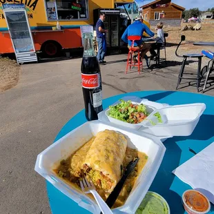 Smothered lunch burrito - incredible!