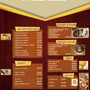 Taqueria Fresnillo meñu