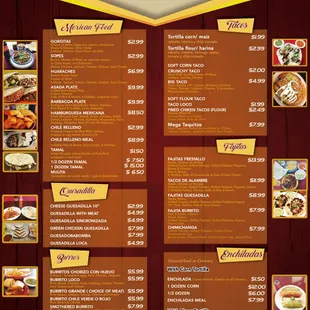 Taqueria Fresnillo meñu