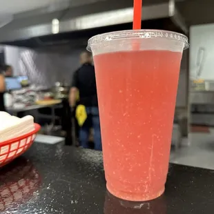 Sandia con fresa - the watermelon agua fresca