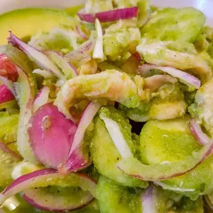 Aguachile was very good! I asked for a little side of mayo to spread on the tostada and it made it perfect.