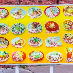 Drive thru menu. They have 3 times more menu options INSIDE plus a separate hot and cold seafood menu!