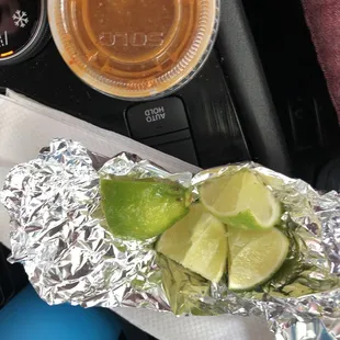 Lime and salsa