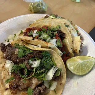 two tacos on a plate