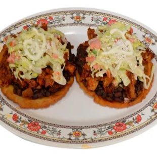 two tacos on a plate