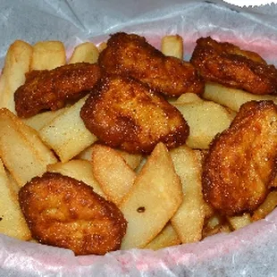 chicken wings and fried chicken, food