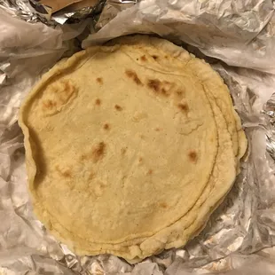 Handmade tortillas made fresh to order. $4/ dozen.