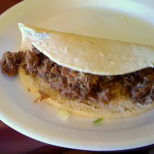 goat taco - your table has all the sides and you can personalize. comes with tons of great meat!