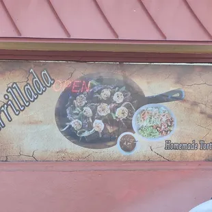 a sign for a restaurant