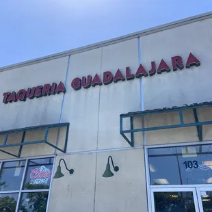 the front of the building