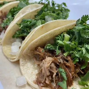 three tacos on a plate