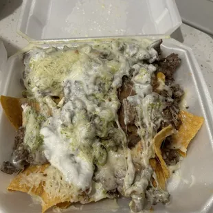 Nachos were a disappointment.