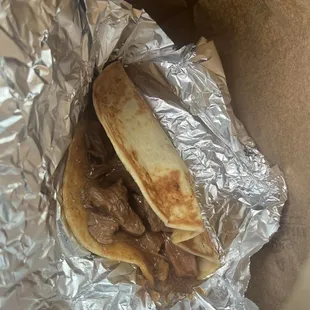 Stewed beef taco super delicious