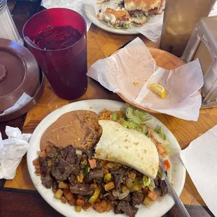 a plate of food on a table