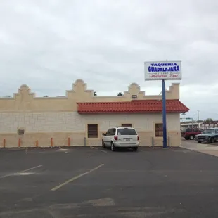 a car parked in a parking lot