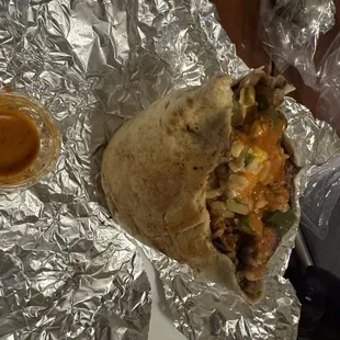 The sauce really plussed this burrito up.