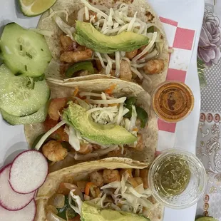 Shrimp tacos - very tasty