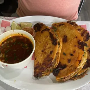 Birria with consommé.