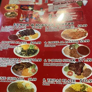 ramen and noodles, menu