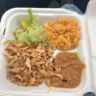 Fajita plate to go