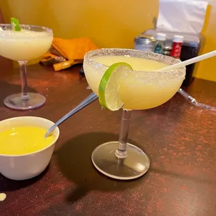 Frozen Margarita (queso for scale).