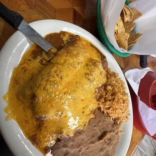 Enchilada lunch plate