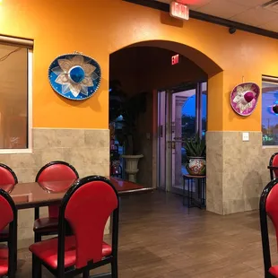 he interior of a taqueria restaurant