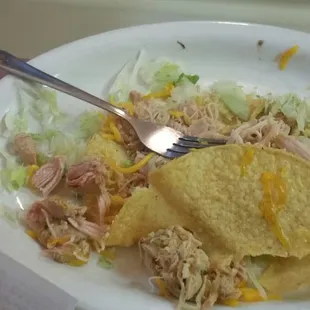 Chicken was pink in chicken tacos