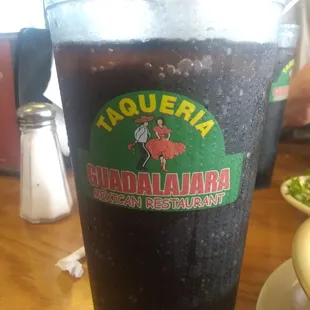 Large soda in their new cups! What a great idea and it looks good too.