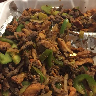 Fajitas, they might look like hunan beef, but it's all good