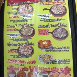 See pictures on there Menu