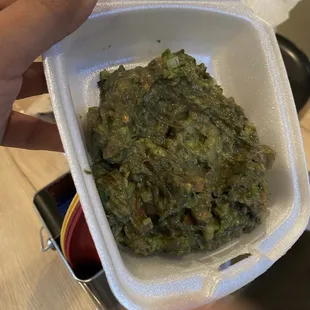 Guacamole that is brown, black and slimy