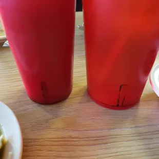 Diry on the bottom of our  cups.