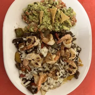 Alambre with shrimps