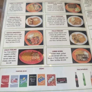 a menu for a mexican restaurant