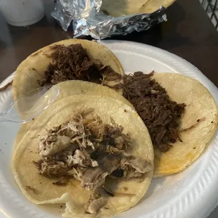 Carnitas , shredded beef
