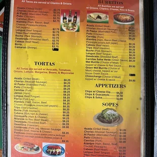 Menu page 2 of 4